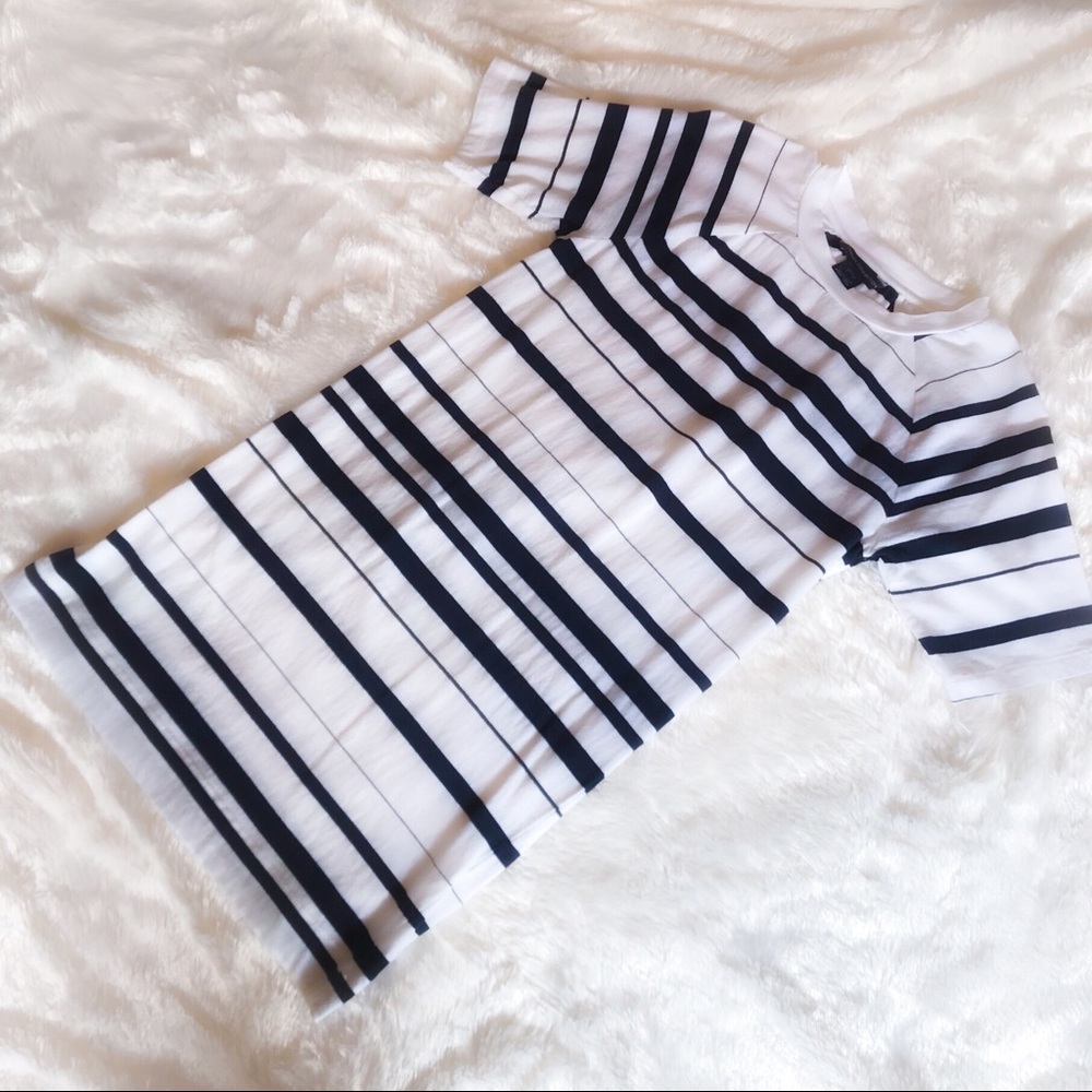 Navy and White Nautical Casual Mini Dress